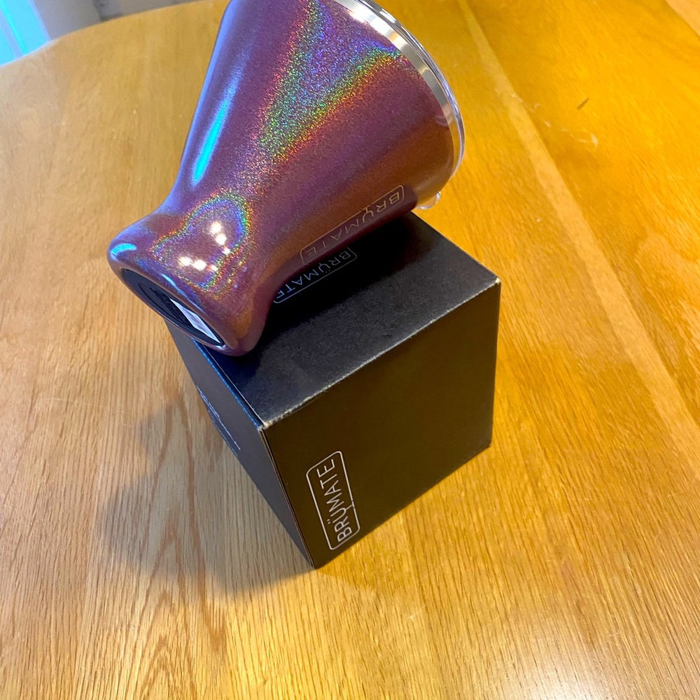 Brumate 10 oz Margtini tumbler- Glitter Merlot brand new in box!